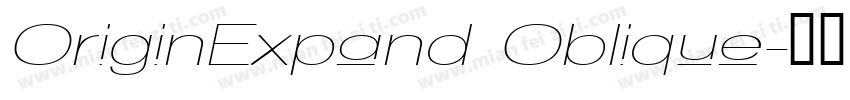 OriginExpand Oblique字体转换